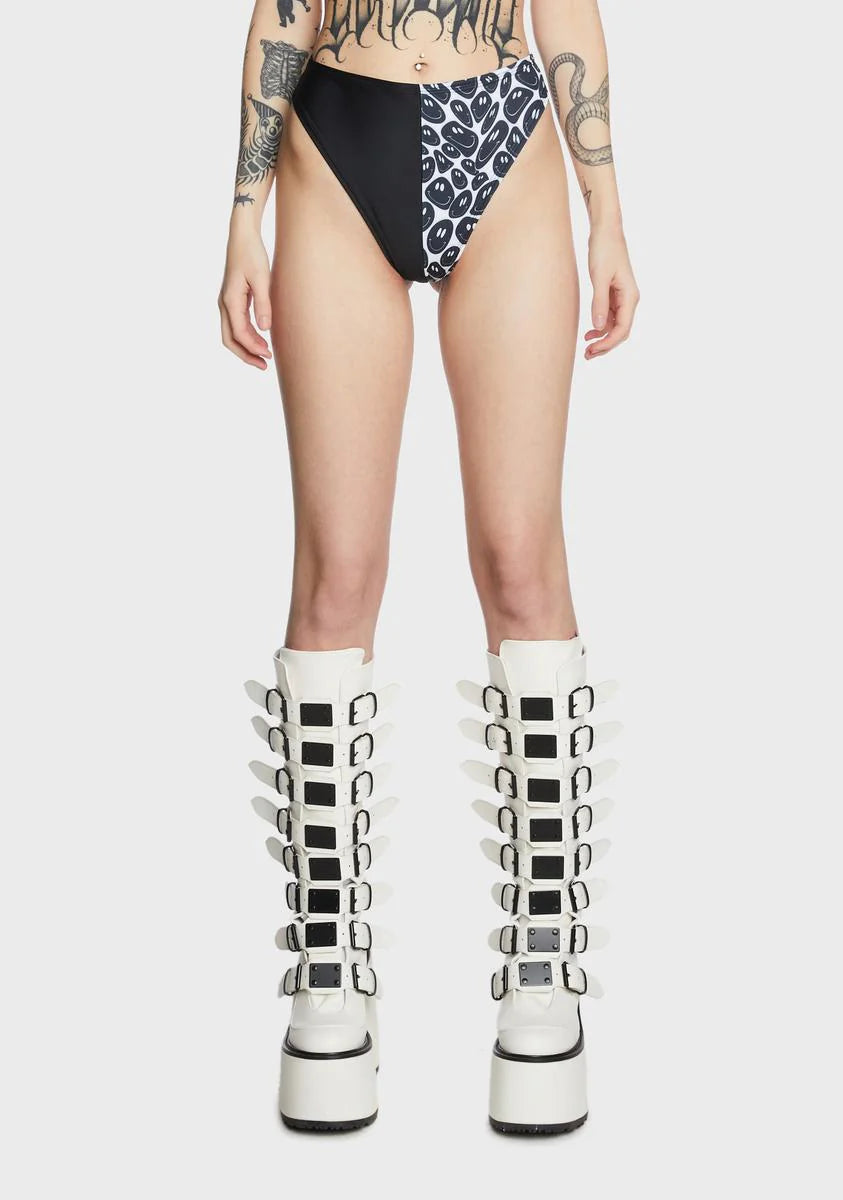 Smiley Split High Waist Bottoms