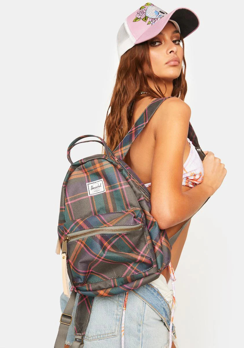 Pewter Plaid Nova Mini Backpack