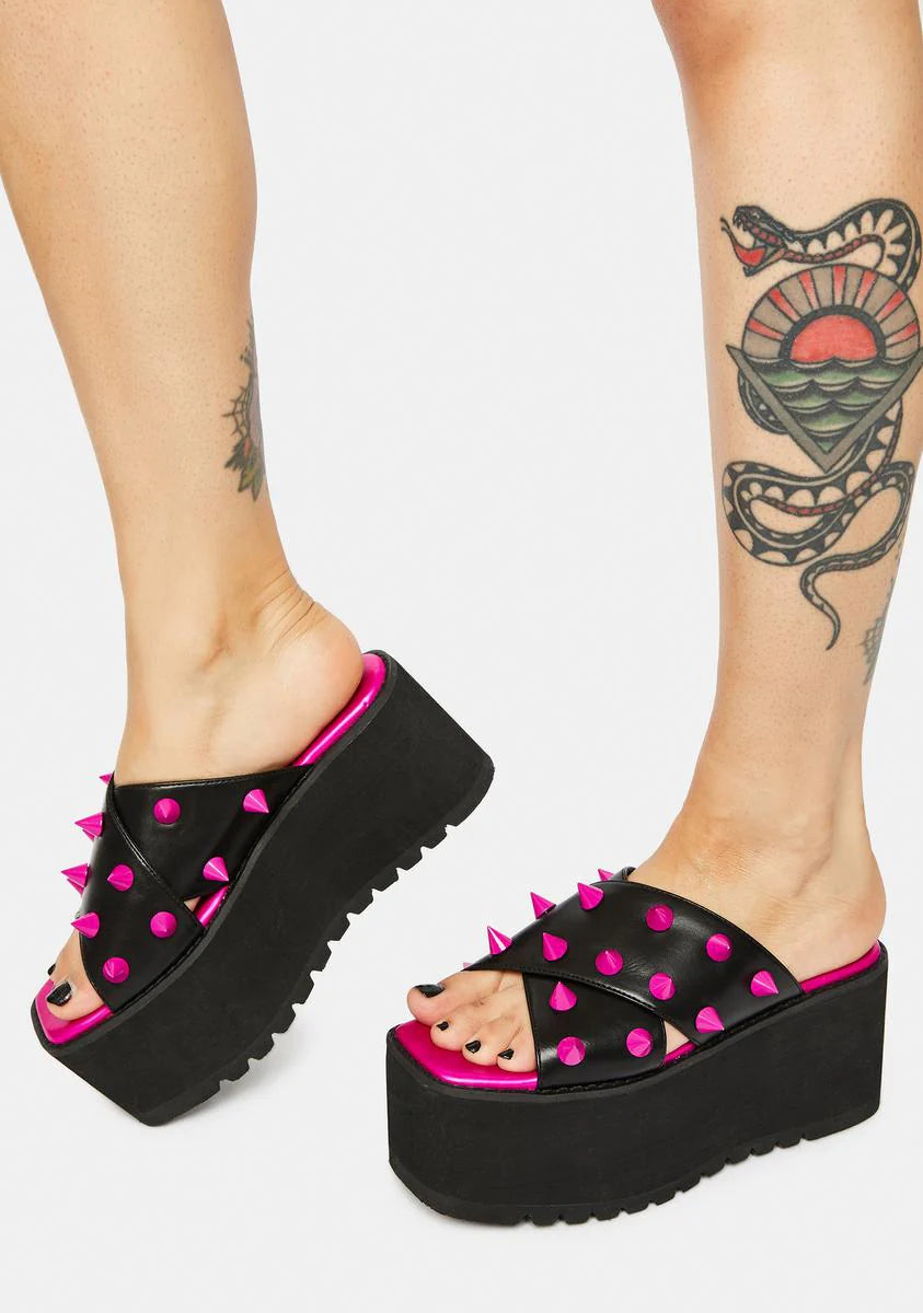 Hottie Leave Me Alone Studded Sandals