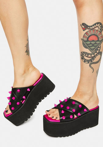 Hottie Leave Me Alone Studded Sandals