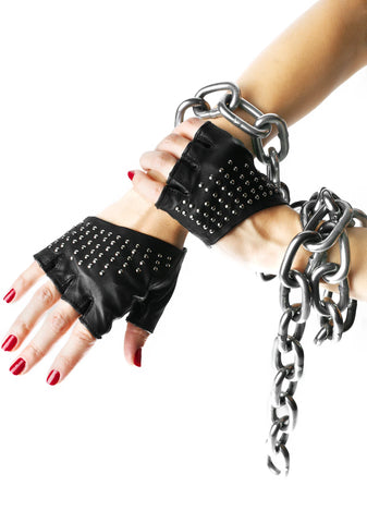 Studded Half Gloves
