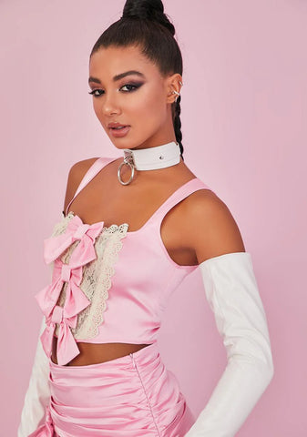 Pampered Princess Satin Corset Top