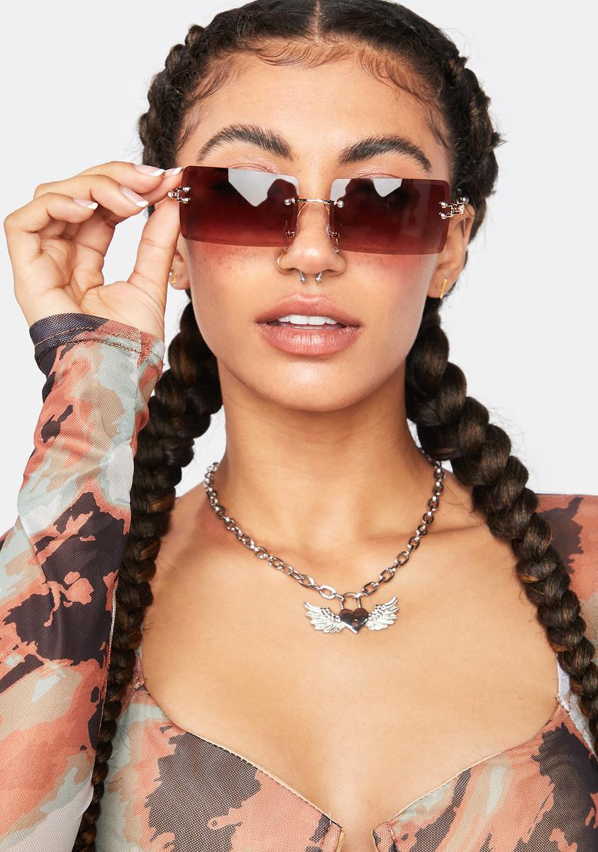 Don't Look Now Rimless Sunglasses