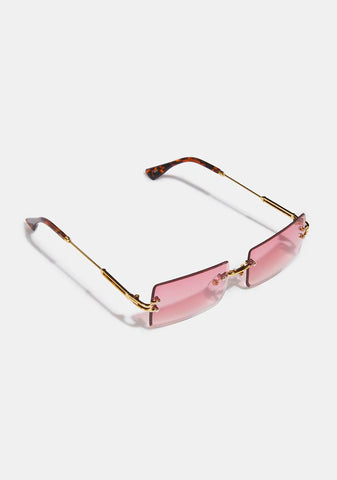 Sweet Model Behavior Rectangle Sunglasses