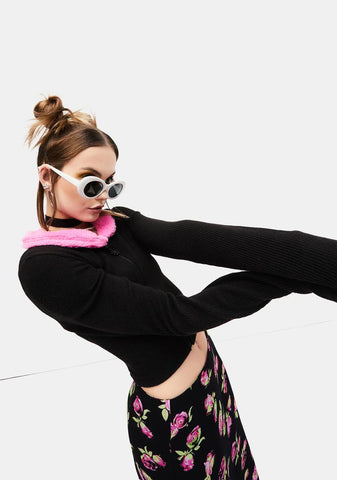 Caught On Camera Zip-Up Sweater