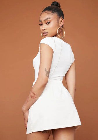 Ready Or Not Drawstring Mini Skirt