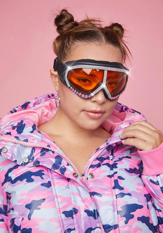 Snow Vision Rhinestone Goggles