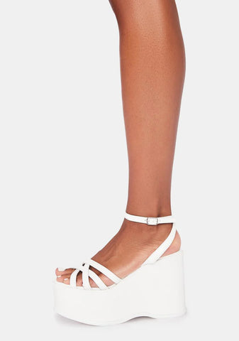 White Roxie Platform Sandals