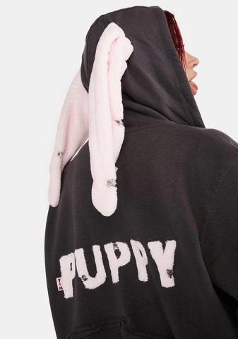Dark Pup Zip Up Hoodie