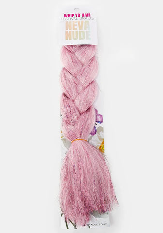 Light Pink Jumbo Braid With Tinsel