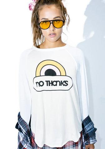 No Thanks Rebel Raglan