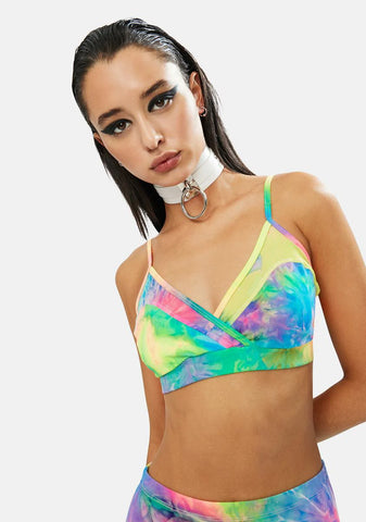 Under The Sun Mesh Inset Sports Bra