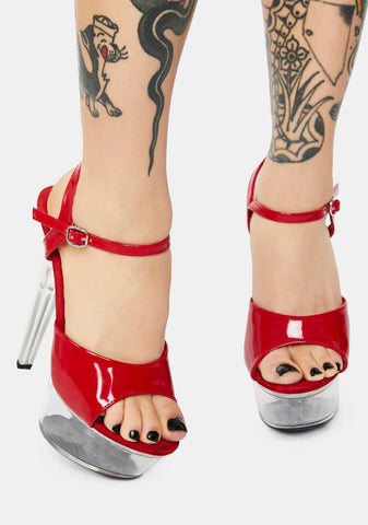 Sassy Presence Clear Platform Heels