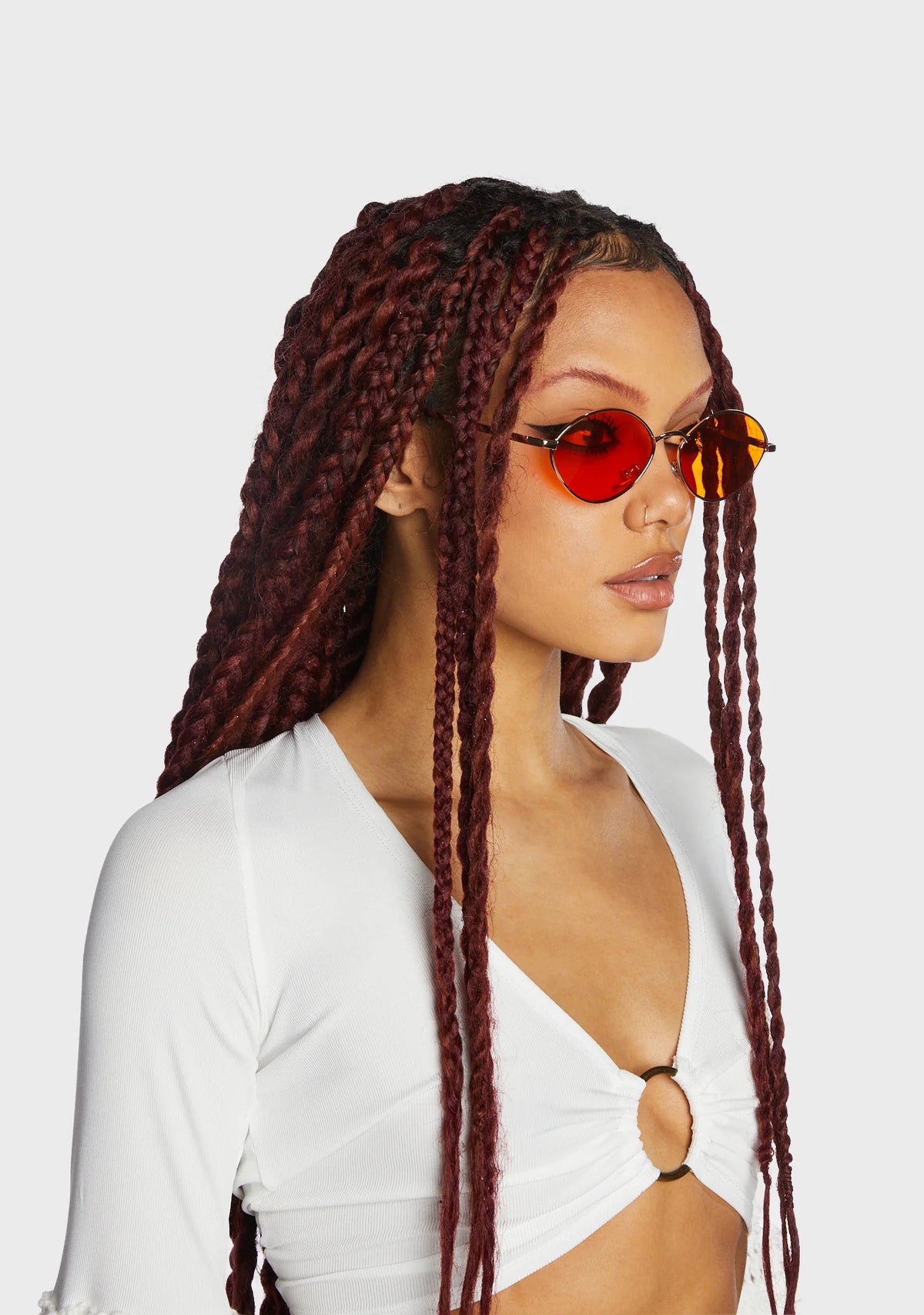 Cruisin' The Block Oval Sunglasses - Orange