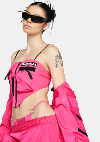 Neon Pink Tactical Bandana Top