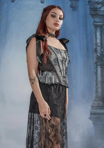 Till Death Satin & Lace Corset Top