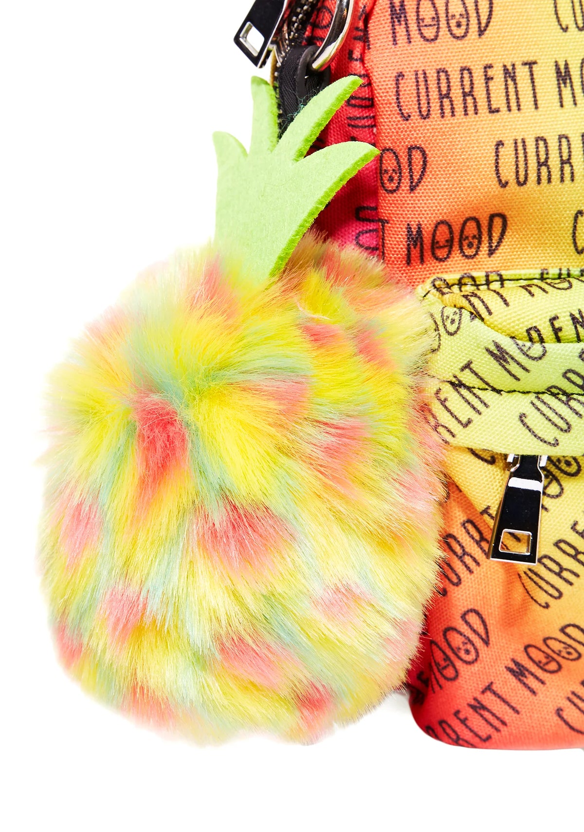 Juicy Bite Fuzzy Pineapple Keychain