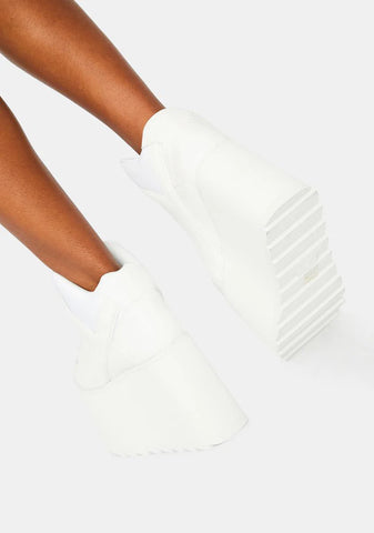 White Qozmo 2 Platform Sneakers