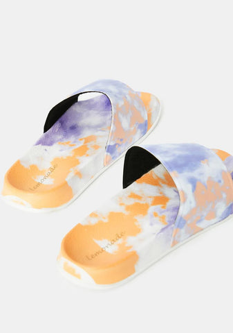 Fig Cloudless Sky Tie Dye Slides