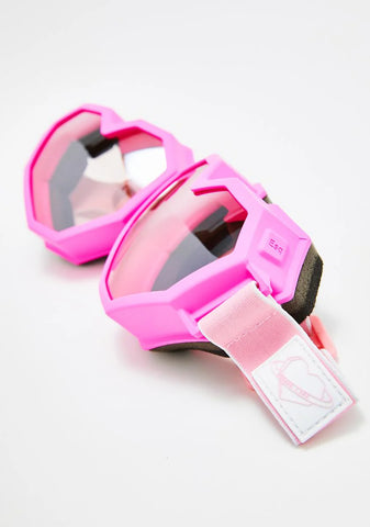 Pink Heart Goggles