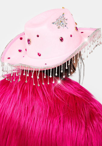 Rose After The Sun Fringe Cowboy Hat