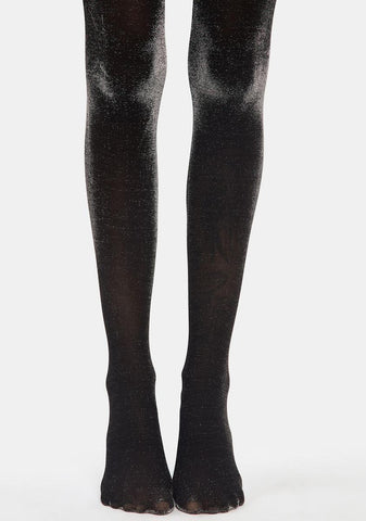 Liquid Metal Opaque Tights