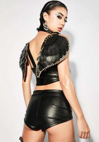 Vegan Leather Angel Wings