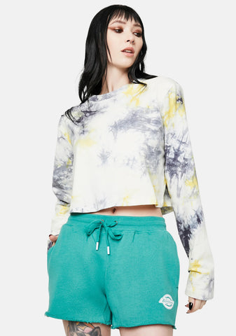 Bottle Green Pull On Fleece Shorts