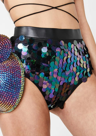 Nocturnal Groove Sequin Shorts