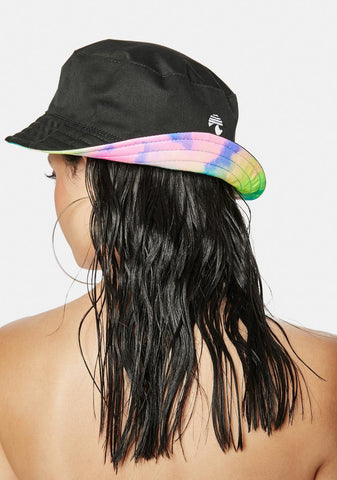 Neon Clouds Tie Dye Reversible Bucket Hat