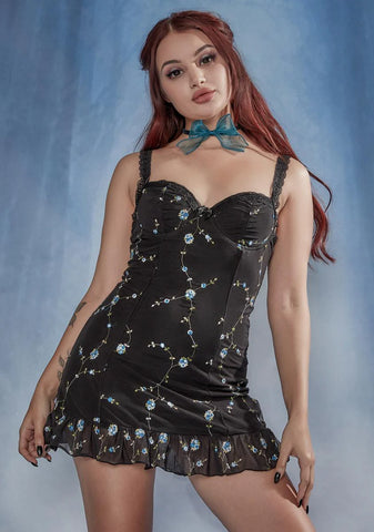 Courting Her Embroidered Mini Dress