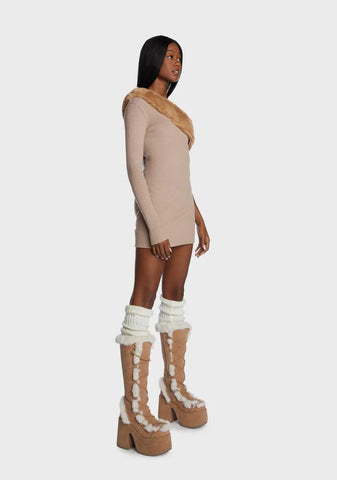 Haute In Winter Mini Dress