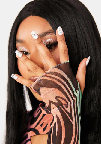 Abstract Face Press On Nailz