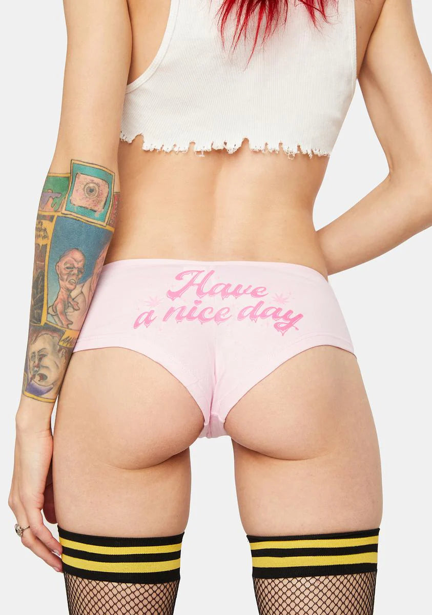 Pink Have A Nice Day Boy Shorts