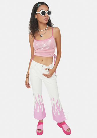 Another Wonder Rhinestone Crop Tank