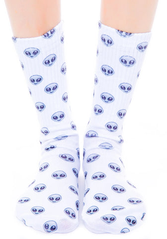 Alien Emoji Socks