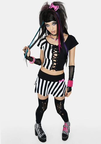 Dark Drop A Heart Two Tone Top