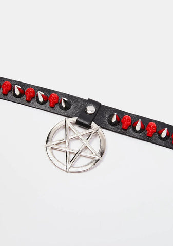 Cast Your Curse Studded Choker