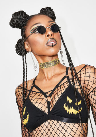 I Stay Spooky Spiderweb Choker