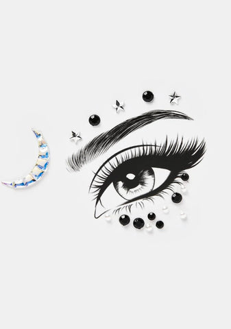 Black Star & Moon Face Gems