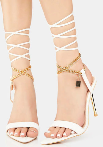 Key To Success Lace-Up Heels