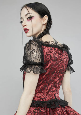 Hit The Ground Brocade Corset