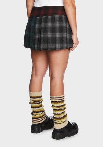 Plus 90s Cynic Plaid Mini Skirt