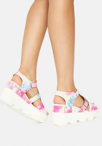 Tie Dye Outer Space Vibes Sandals