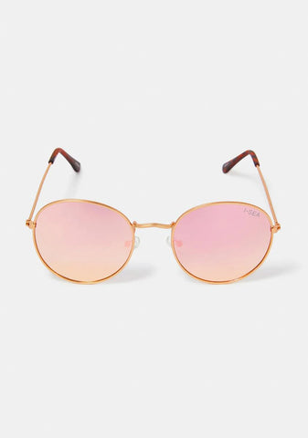 Rose Gold London Round Polarized Sunglasses