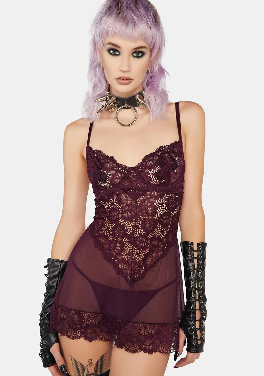 Page Lace Babydoll Lingerie Set