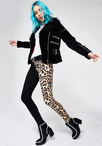 Leopard Split Leg Pants