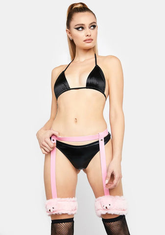 Pink Little Bears Garter Belt