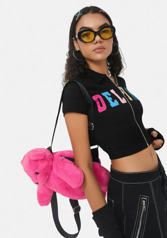 Up And Coming Zip Up Crop Top