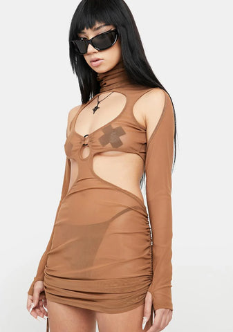 Atmosphere Mesh Cut Out Dress